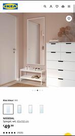 Ikea spiegel Nissedal wit 65 x 150 cm, Huis en Inrichting, Woonaccessoires | Spiegels, Ophalen, Zo goed als nieuw
