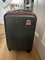 Grijze Cabin Size Trolley, Wieltjes, Gebruikt, Hard kunststof, Minder dan 50 cm