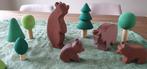 Ostheimer beren familie houten speelgoed, Huizen en Kamers