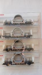 Fleischmann 4 x Diepladers met lading nieuw, Gelijkstroom, Fleischmann, Ophalen of Verzenden, Nieuw