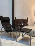 Strässle chair plus ottoman 1127, Huis en Inrichting, Fauteuils, Ophalen, Leer