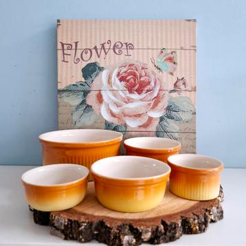 Petrus Regout, 5 parafeu schaaltjes (soufflé) schaaltjes beschikbaar voor biedingen