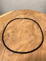 Mannen / unisex ketting Boccia Titanium 0835-01 Collier 45m, Ophalen of Verzenden, Zo goed als nieuw, Zwart, Overige materialen