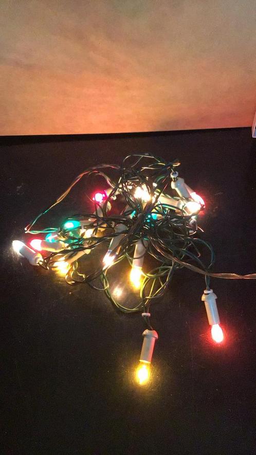 Gekleurde kerstboom verlichting vintage, Diversen, Kerst, Gebruikt, Verzenden