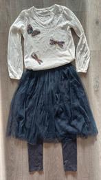 Mango top legging shiffon rok set 152, Meisje, Mango, Ophalen of Verzenden, Zo goed als nieuw