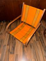 Vintage Klapstoel Campingstoel Oranje Hout, Ophalen of Verzenden