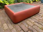 Moroso salontafel vierkant metaal en leer 100 cm, Huis en Inrichting, Tafels | Salontafels, Ophalen, Vierkant, 50 tot 100 cm, Minder dan 50 cm