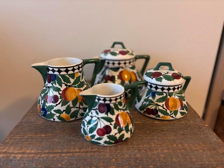 Villeroy&Boch Vintage Servies - Theepot, Melkkan, Suikerpot, Antiek en Kunst, Antiek | Keramiek en Aardewerk, Ophalen
