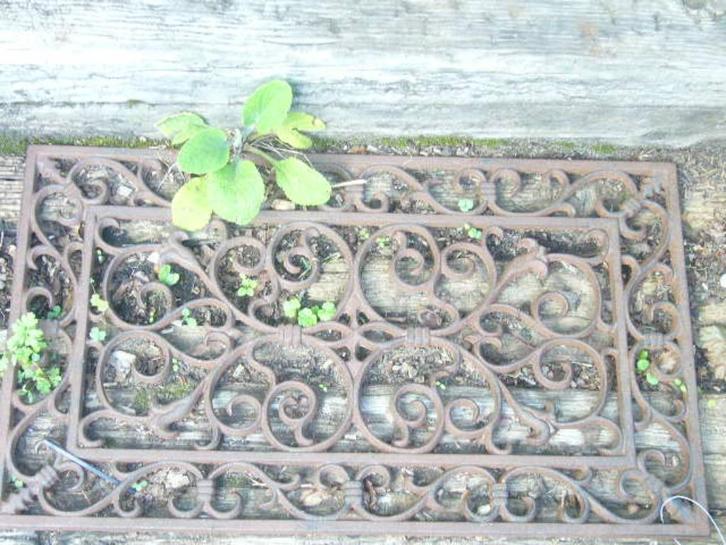 Gietijzer deurmat Mooi icm Laarzenrek voor 4/8 laarzen, Tuin en Terras, Deurmatten, Gebruikt, Kokos, Binnen, Ophalen