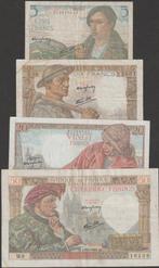 Frankrijk set van 4 biljetten gebruikt (nr 82), Verzenden, Frankrijk, Setje