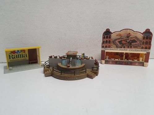 FALLER H0 Aankleding stadsplein: Gebakkraam+Fontein+Bushalte, Hobby en Vrije tijd, Modeltreinen | H0, Gebruikt, Brug, Tunnel of Gebouw