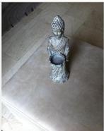 Boedha beeldje staand grijs/groen poltstone, Verzamelen, Beelden en Beeldjes, Ophalen of Verzenden, Zo goed als nieuw, Mens