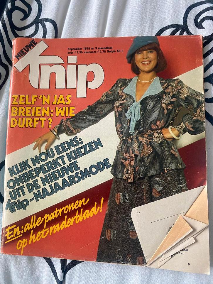 knip maandblad voor zelfmaakmode 1975 september, Hobby en Vrije tijd, Kledingpatronen, Gebruikt, Vrouw, Knipmode, Ophalen of Verzenden