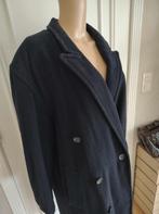 lange vintage wollen wintermantel, Kleding | Dames, Vintage, Verzenden, Maat 42/44 (L), Zwart
