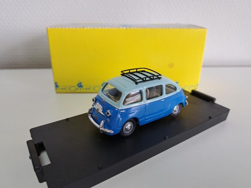 Fiat 600 Multipla twotone blauw (1:43, Giocher), Hobby en Vrije tijd, Modelauto's | 1:43, Overige merken, Auto, Nieuw, Ophalen of Verzenden