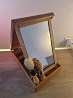 scheerkist met 2 kwasten 30 x 20 x 9 cm jaren 60 / 70, Ophalen of Verzenden