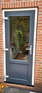 Schuko achterdeur 1 jaar oud, Doe-het-zelf en Verbouw, Kozijnen en Schuifpuien, Kunststof, Deurkozijn, Zo goed als nieuw, 150 tot 225 cm