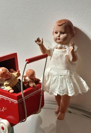 Antiek oud popje Tsjechisch celluloid 25 cm beschikbaar voor biedingen