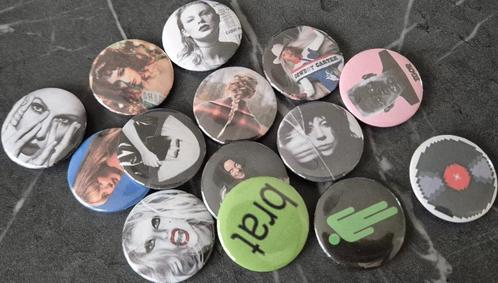 14 soorten buttons Pop muziek albums, Verzamelen, Speldjes, Pins en Buttons, Nieuw, Button, Overige onderwerpen, Ophalen of Verzenden