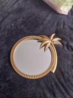 Gouden spiegel met palmboom, Nieuw, Minder dan 100 cm, Minder dan 50 cm, Rond