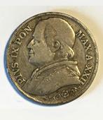 Vaticaan 2 Lire 1867 - Paus Pius IX - Zilver, Postzegels en Munten, Ophalen of Verzenden, Overige waardes, Losse munt, Zilver