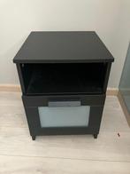 Zwart Nachtkastje met Lade 2x, Huis en Inrichting, Slaapkamer | Nachtkastjes, Ophalen, Gebruikt, Minder dan 45 cm, Minder dan 55 cm