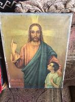 Antiek Schilderij Jesus met Kind - Olieverf op Doek, Ophalen of Verzenden