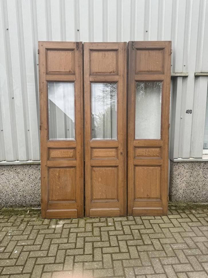 Prachtige antieke ensuitedeuren uit 1903, Doe-het-zelf en Verbouw, Deuren en Horren, Zo goed als nieuw, Binnendeur, 215 cm of meer