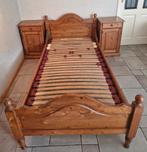 Grenen bed met lattenbodem (nachtkastjes zijn verkocht), Huis en Inrichting, Ophalen, 90 cm, Eenpersoons, Bruin