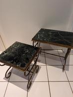 Marmer bijzettafel messing mimiset, Antiek en Kunst, Antiek | Meubels | Tafels, Ophalen