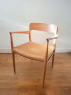 Vintage armstoel van Niels Otto Moller, model 56, Huis en Inrichting, Stoelen, Ophalen, Riet of Rotan, Gebruikt, Bruin