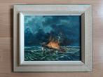Joop de Groot olieverf schilderij maritiem, Antiek en Kunst, Kunst | Schilderijen | Klassiek, Ophalen of Verzenden