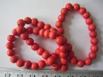 60 houten kralen 6mm. oranje, Ophalen of Verzenden, Nieuw, Kraal