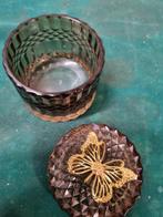 pot glas met vlinder rond, Ophalen of Verzenden, 'T Olde Gre-j, Info@toldegrej.nl, Endepoelstraat 20f Didam