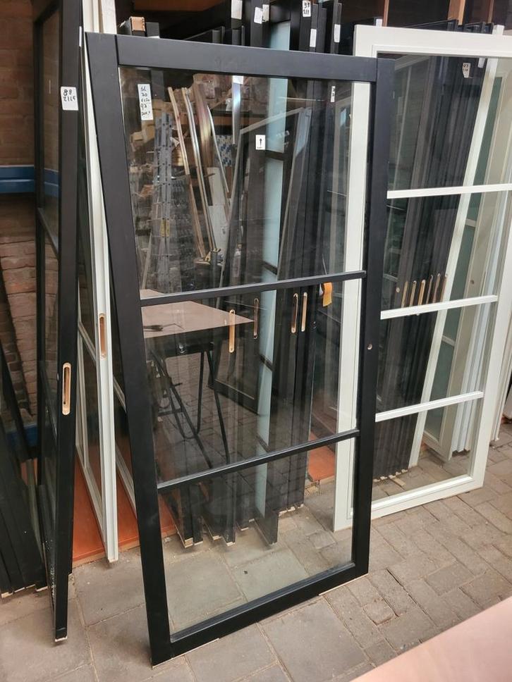 93x201,5cm binnendeur opdek L Staallook zwart SL31, Doe-het-zelf en Verbouw, Deuren en Horren, Nieuw, Binnendeur, 200 tot 215 cm