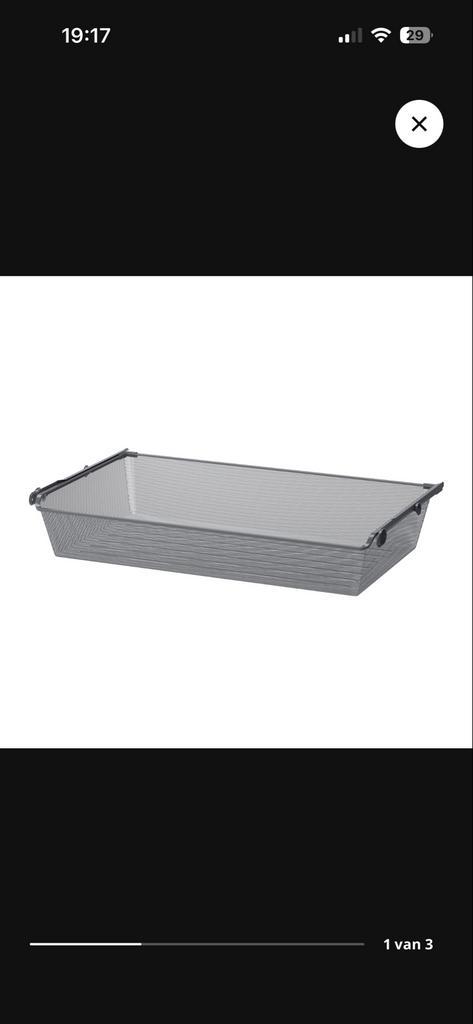 Ikea Pax kast Komplement fijndraadmand - 3 stuks, Huis en Inrichting, Woonaccessoires | Kisten, Gebruikt, Minder dan 50 cm, 50 tot 75 cm