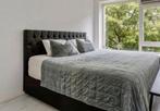 Boxspring 180x200. Met opbergruimte. Zwart stof, Huis en Inrichting, Slaapkamer | Boxsprings, Ophalen, Zwart, Tweepersoons, Zo goed als nieuw
