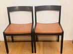 AZS meubelen / Gerard Geytenbeek / vintage Wengé stoelen x2, Ophalen of Verzenden, Zo goed als nieuw, Bruin, Hout