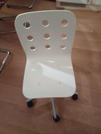 Witte bureaustoel met wieltjes, Ophalen, Gebruikt, Wit, Bureaustoel