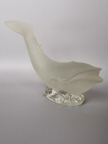 Sculptuur walvis glas Goebel vintage Mid Century design glas beschikbaar voor biedingen
