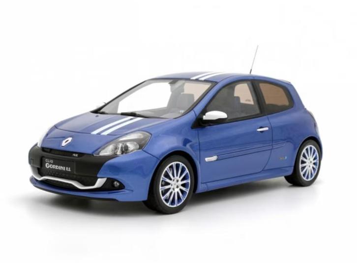RENAULT CLIO 3 RS GORDINI BLAUW 2012 schaal 1/18 OTTO OT972, Hobby en Vrije tijd, Modelauto's | 1:18, Nieuw, Auto, OttOMobile