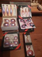 Vintage roze kerstballen, Ophalen of Verzenden, Gebruikt