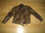 Vintage motorjas motorjack bruin leer., Ophalen of Verzenden, Tweedehands, Heren, Jas | leer