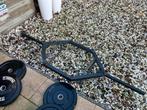 Hexbar trapbar incl bumperplates (80kg), Sport en Fitness, Fitnessmaterialen, Ophalen, Zo goed als nieuw, Halterset