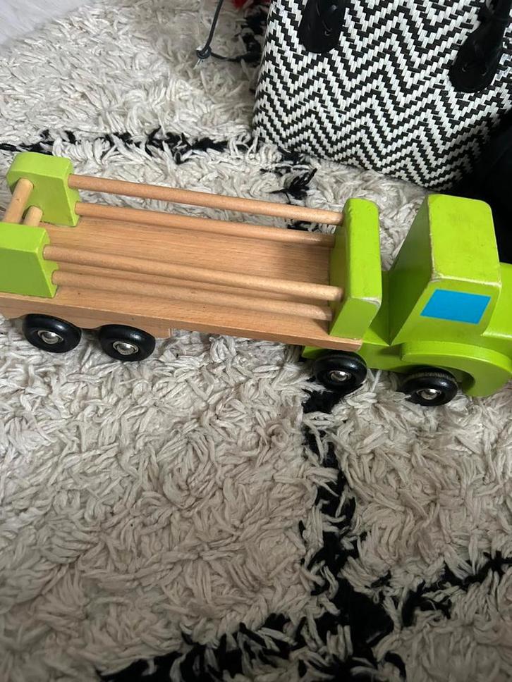 Houten Speelgoed Auto - Vrachtwagen, Kinderen en Baby's, Speelgoed | Speelgoedvoertuigen, Gebruikt, Ophalen of Verzenden