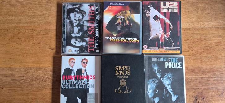 Zes dvd's - jaren 70 / 80, Cd's en Dvd's, Dvd's | Muziek en Concerten, Zo goed als nieuw, Alle leeftijden, Ophalen of Verzenden