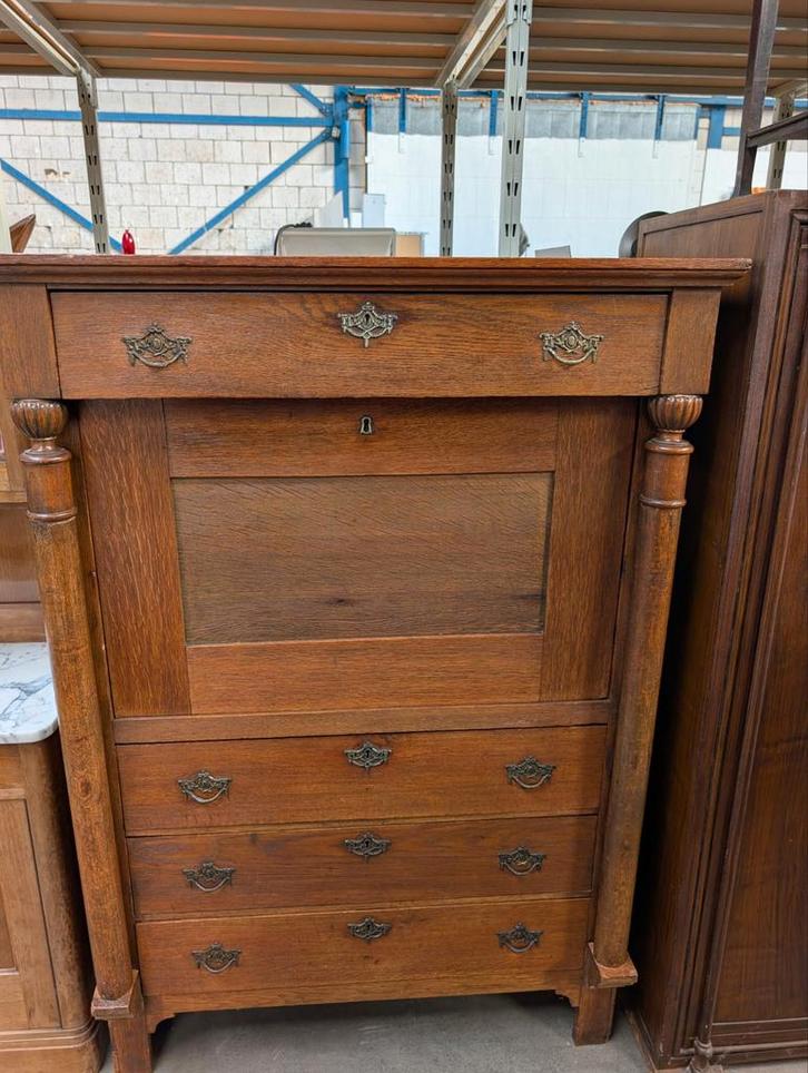 Antieke Empire Ladenkast/Bureau, Antiek en Kunst, Antiek | Meubels | Kasten, Ophalen of Verzenden
