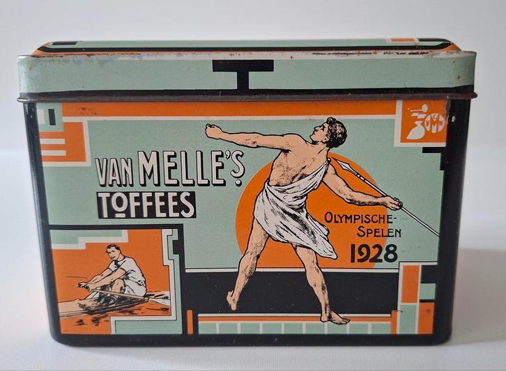 Vintage Van Melle's Toffees Blik., Antiek en Kunst, Antiek | Overige Antiek, Ophalen of Verzenden