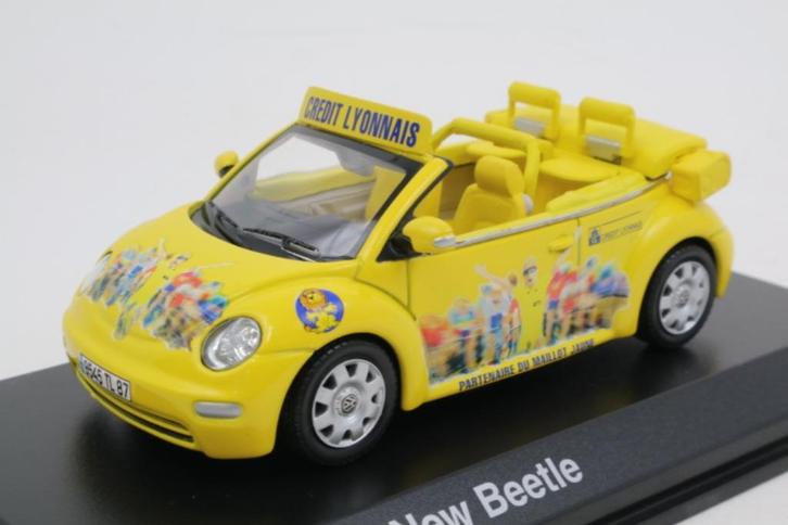 1:43 Volkswagen New Beetle ''Credit Lyonnais'' - Norev, Hobby en Vrije tijd, Modelauto's | 1:43, Nieuw, Auto, Overige merken, Ophalen of Verzenden