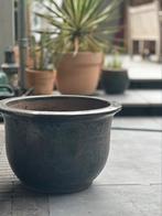 Grote bloempot terracotta. Blauwe gemêleerd., Tuin en Terras, Bloempotten, Ophalen, Zo goed als nieuw, Rond, 25 tot 40 cm
